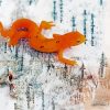 Orange Salamander Reptile Diamond Painting