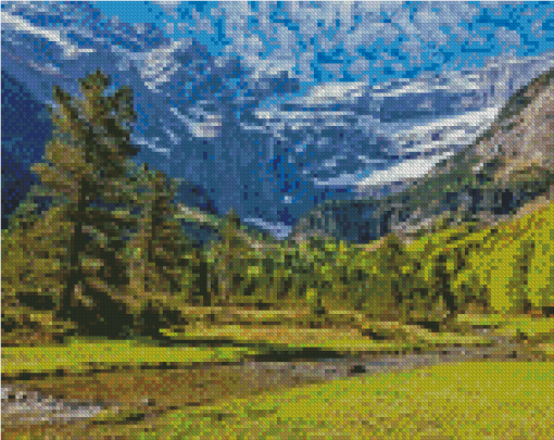 Pyrenees Mountain Landscape Diamond Painting