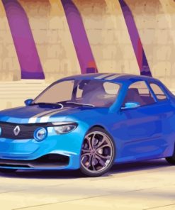 Renault Cordini R8 Blue Concept Car Diamond Painting