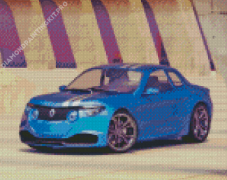 Renault Cordini R8 Blue Concept Car Diamond Painting