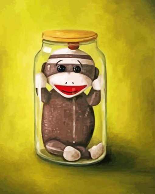 Sock Monkey Diamond Painting