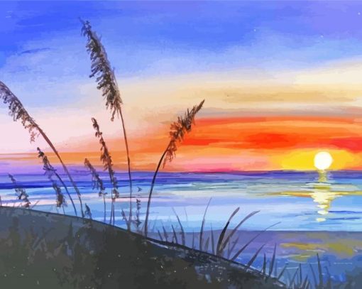 Sunrise On Beach Art Diamond Painting