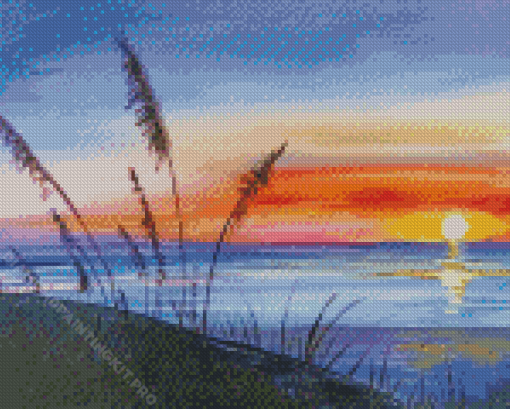 Sunrise On Beach Art Diamond Painting