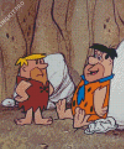The Flintstones Barney Rubble and Fred Diamond Painting
