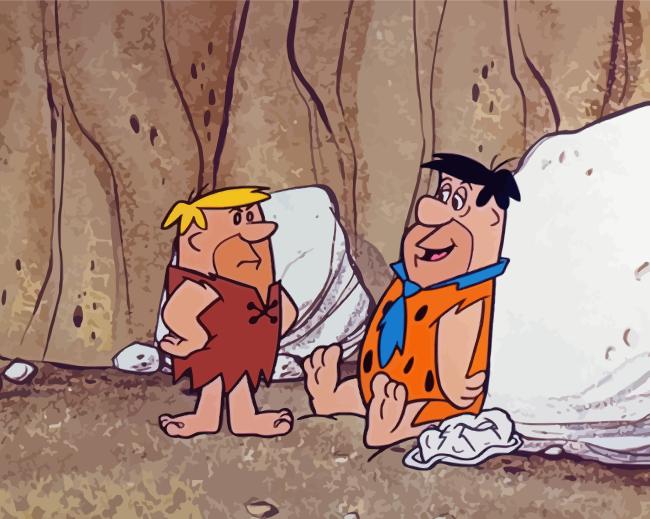 The Flintstones Barney Rubble and Fred Diamond Painting