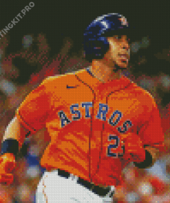 The Houston Astros Player Michael Brantley Diamond Painting