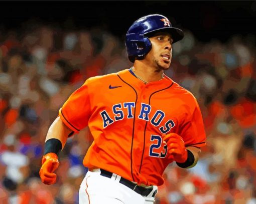 The Houston Astros Player Michael Brantley Diamond Painting