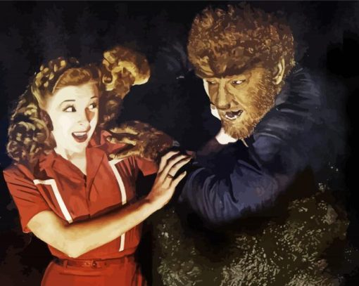 The Wolf Man 1941 Horror Diamond Painting