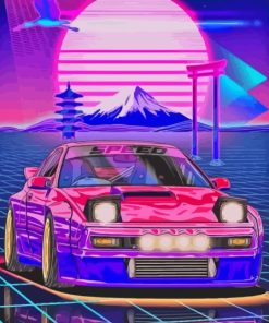 Tokyo Street Racing Illustration Diamond Painting