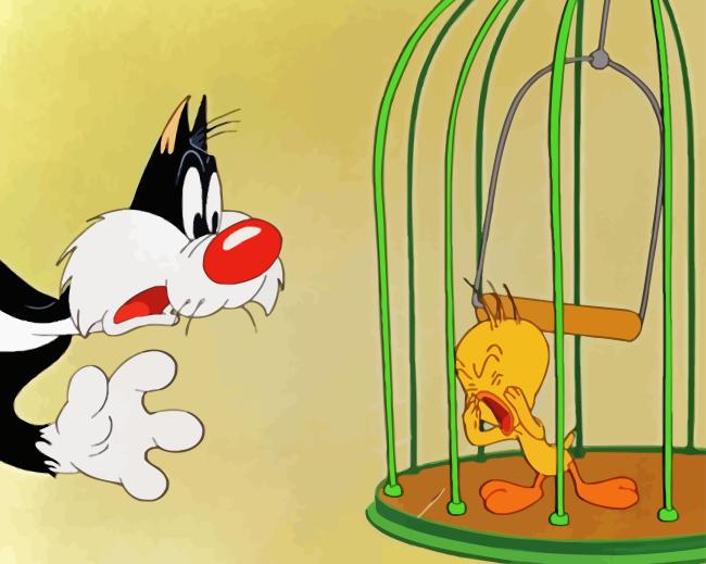 Tweety and Sylvester Diamond Painting