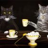 Two Cats With Tea Cups Diamond Painting