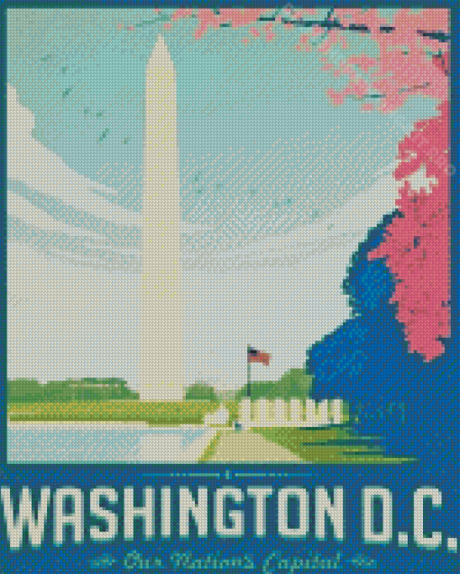 USA Washington Monument Poster Diamond Painting