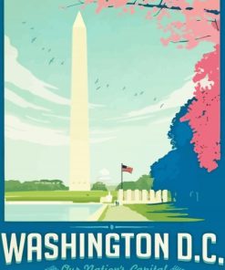 USA Washington Monument Poster Diamond Painting