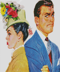 Vintage Angry Couple Diamond Painting