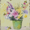 Vintage Bucket And Flowers Diamond Painting