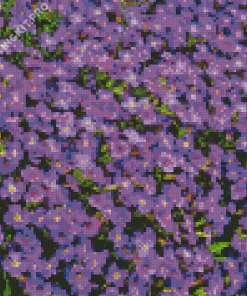 Weeds With Purple Flowers In Field Diamond Painting