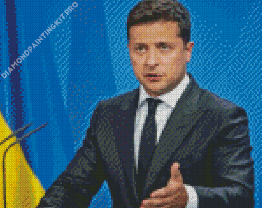 Zelensky Ukranian President Diamond Painting