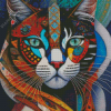 Abstract Cat Diamond Painting