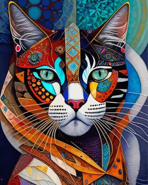 Abstract Cat Diamond Painting