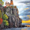 Abstract Split Rock Lighthouse Diamond Painting