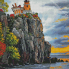 Abstract Split Rock Lighthouse Diamond Painting