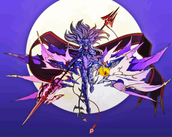 Anime Dragon and Moon Diamond Painting