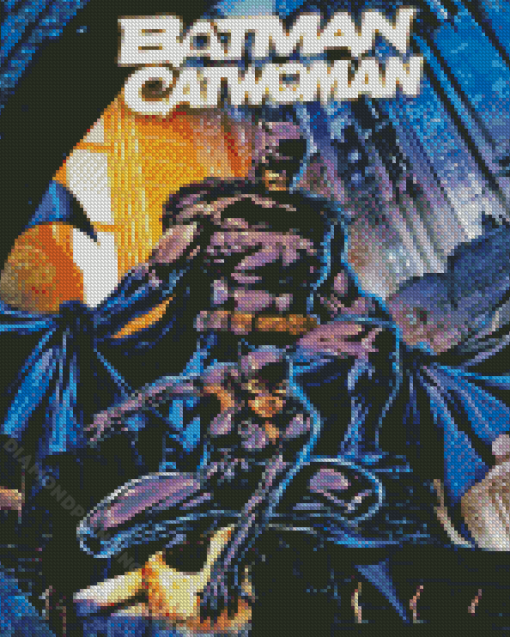 Batman With Catwoman Poster Diamond Painting