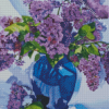 Blue Vase Lilac Flowers Diamond Painting
