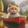 Cat In A Boat Diamond Painting