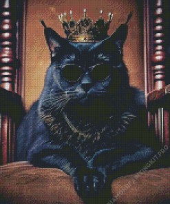 Cat King Diamond Painting