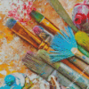 Colorful Brushes Art Diamond Painting