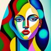 Colorful Cubism Lady Diamond Painting