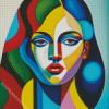 Colorful Cubism Lady Diamond Painting