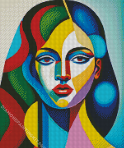 Colorful Cubism Lady Diamond Painting