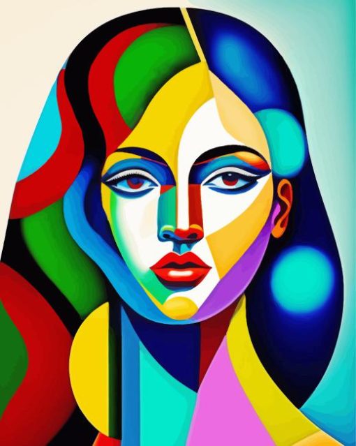 Colorful Cubism Lady Diamond Painting