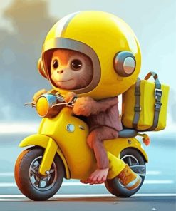 Delivery Monkey Diamond Painting