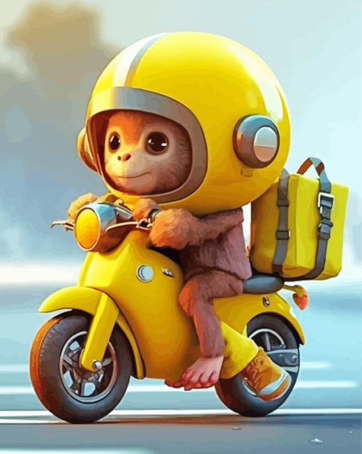 Delivery Monkey Diamond Painting