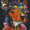 Floral Dog Art Diamond Painting