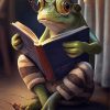 Frog Reading a Book Diamond Painting