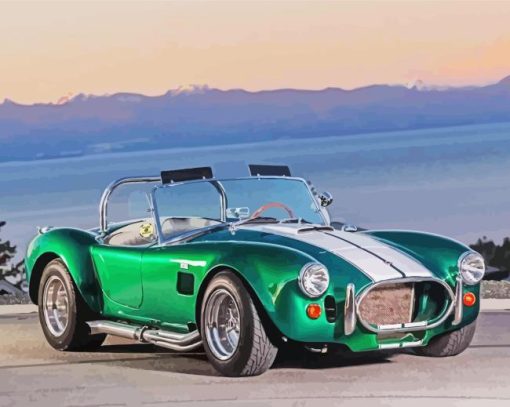 Green Shelby Cobra Car Diamond Painting