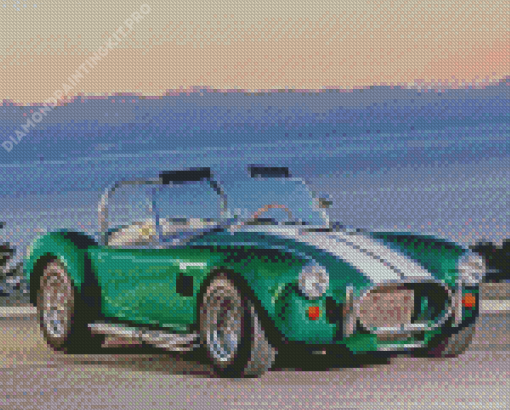 Green Shelby Cobra Car Diamond Painting