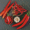 Hot Peppers and Garlic Diamond Painting