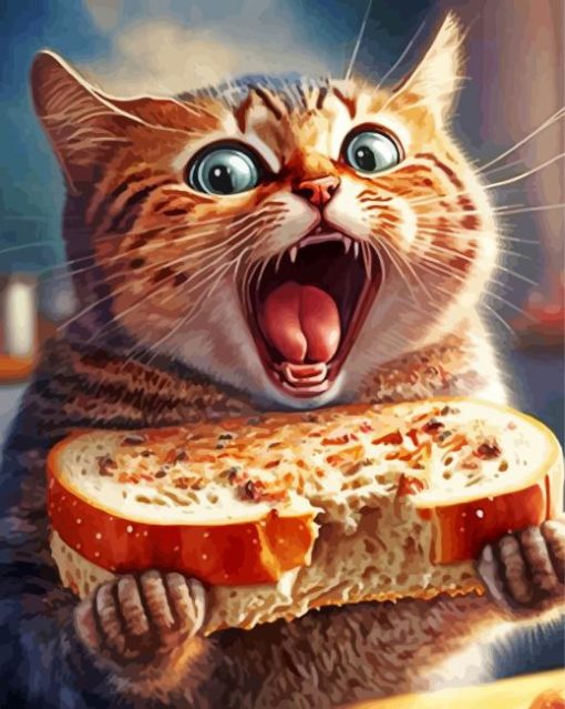 Hungry Cat Diamond Painting