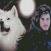 Jon Snow and Ghost GOT Diamond Painting