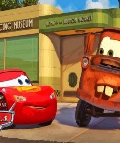 Mate and Lightning Mcqueen Diamond Painting