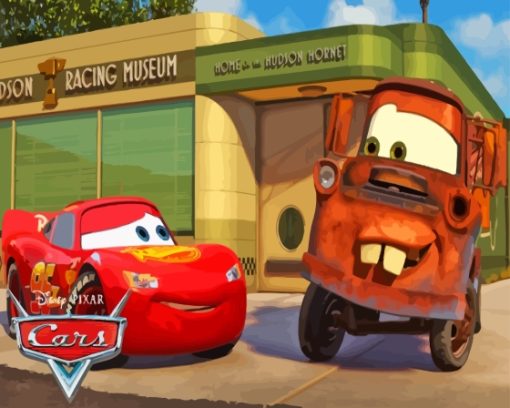 Mate and Lightning Mcqueen Diamond Painting