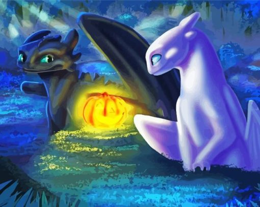 Night Light Fury Diamond Painting