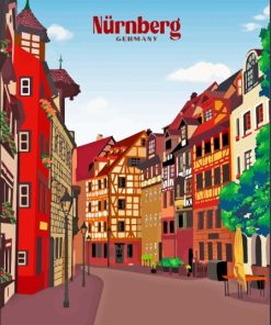 Nuremberg Germany City Poster Diamond Painting