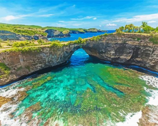 Nusa Penida Bali Cliff Diamond Painting