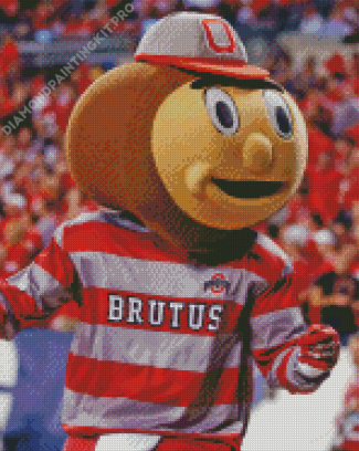 Ohio State Mascot Brutus Buckeye Diamond Painting